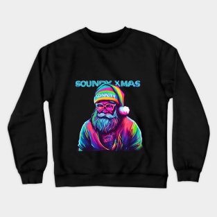 Elektronic Music Christmas Rave Club Dance Santa Crewneck Sweatshirt